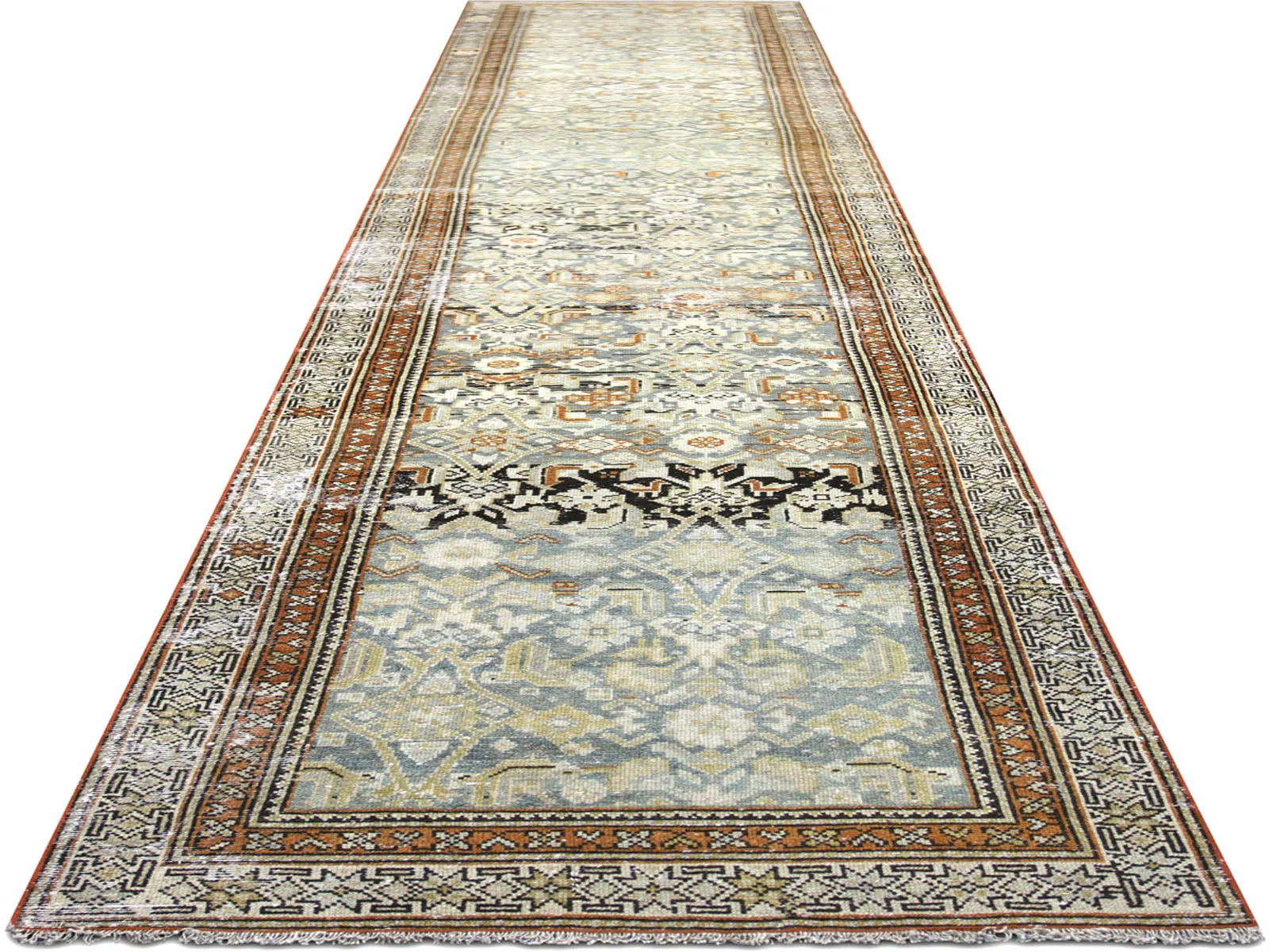 Semi Antique Persian Melayer Runner - 3'1" x 15'6"