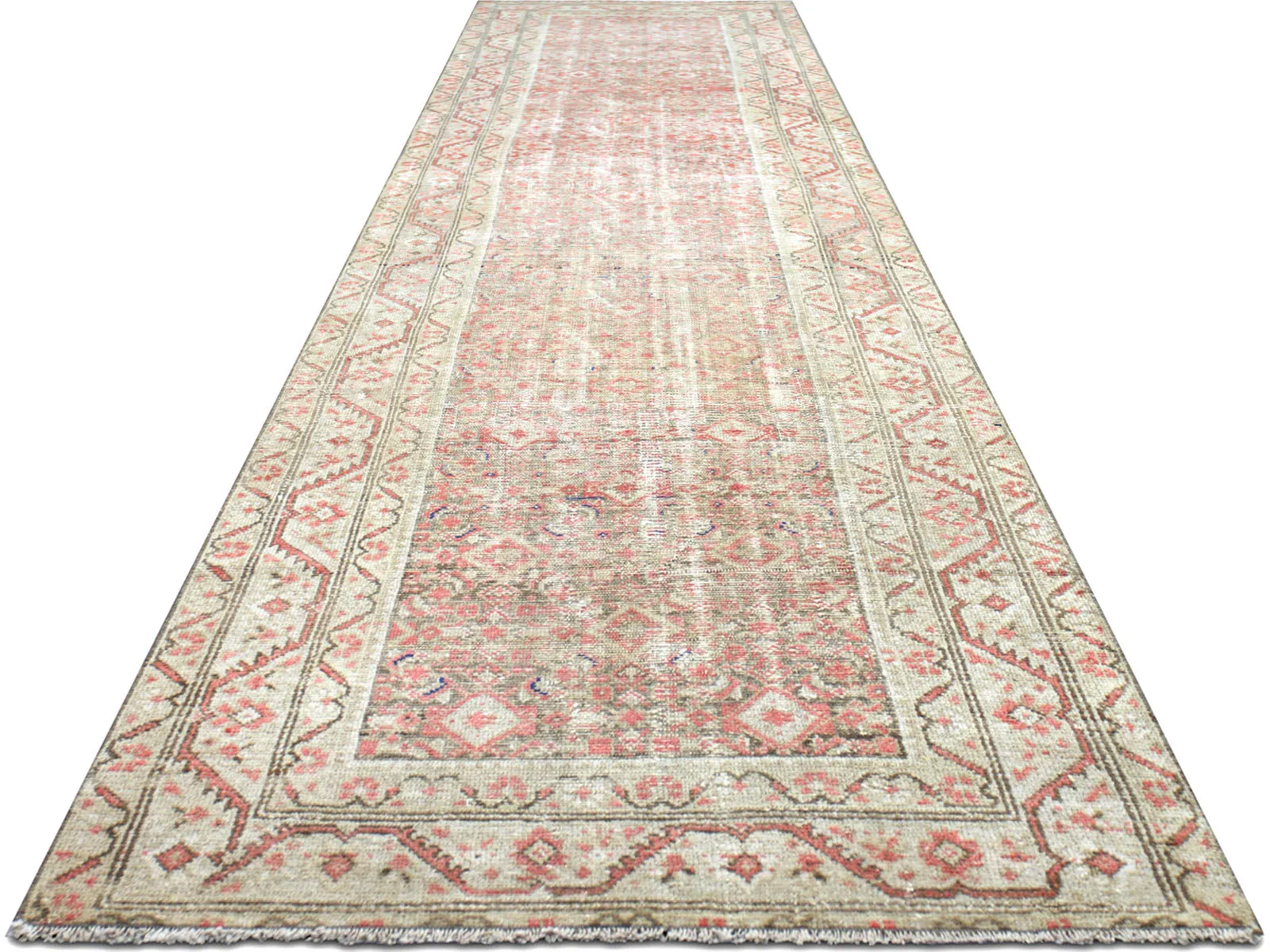 Semi Antique Persian Melayer Runner - 3'2" x 12'7"
