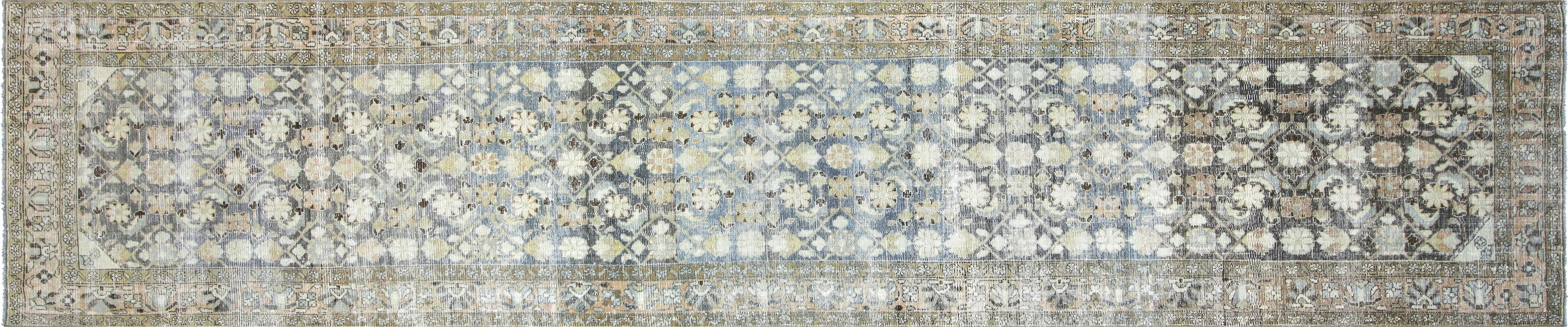 Semi Antique Persian Melayer Runner - 3'6" x 17'