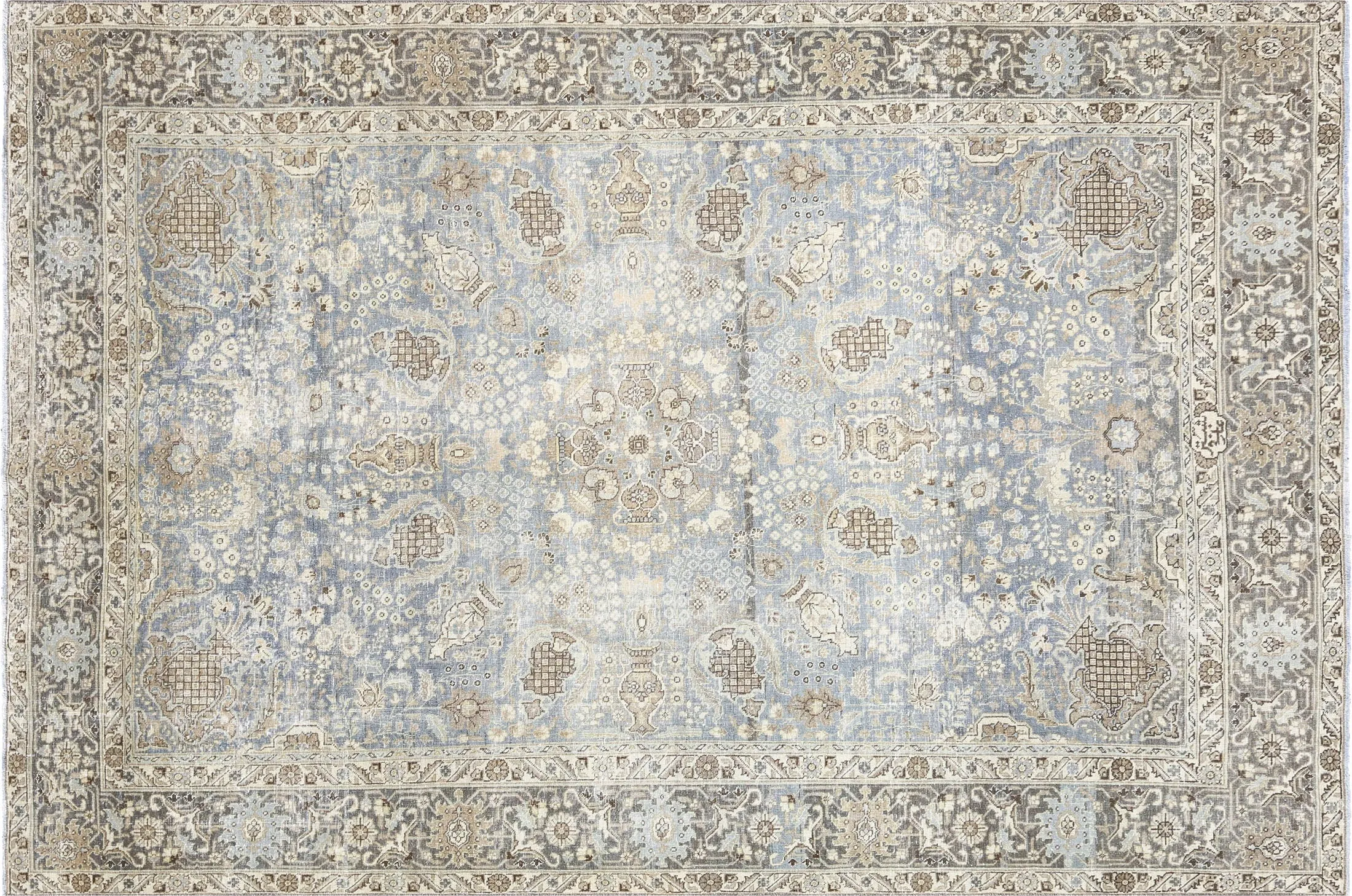 Semi Antique Persian Tabriz Rug - 6'5" x 9'6"