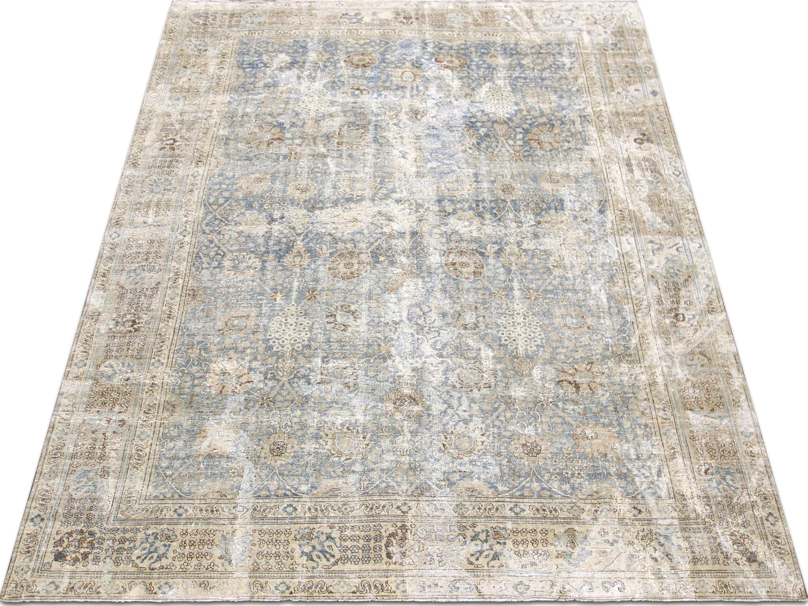 Semi Antique Persian Tabriz Rug - 8'8" x 11'10"