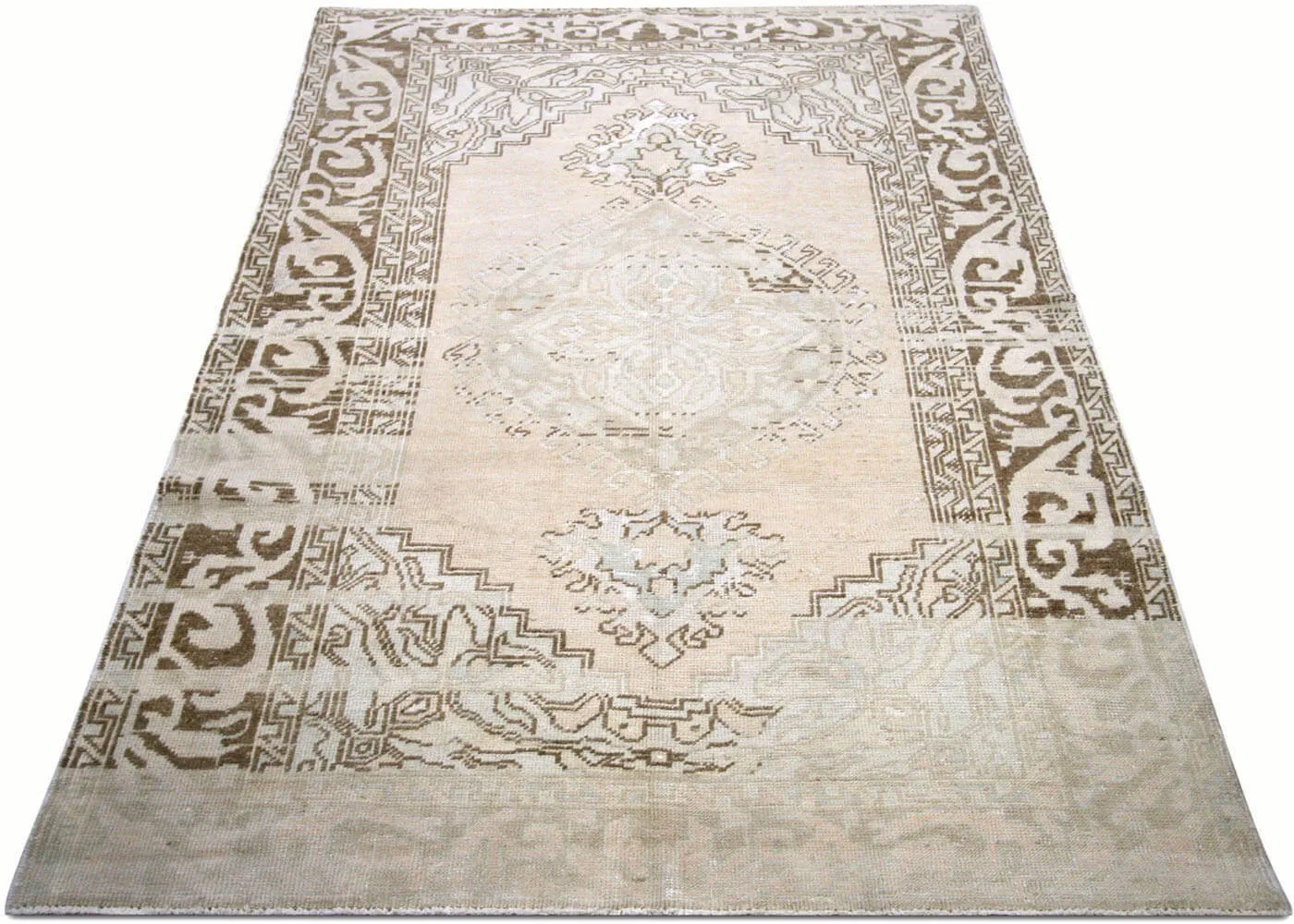 Semi Antique Turkish Oushak Rug - 5'1" x 7'10"