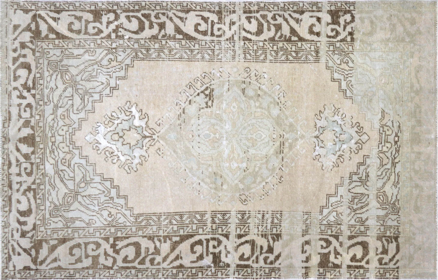 Semi Antique Turkish Oushak Rug - 5'1" x 7'10"