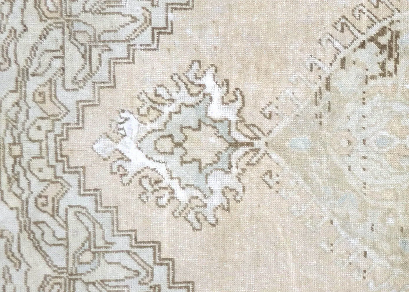 Semi Antique Turkish Oushak Rug - 5'1" x 7'10"