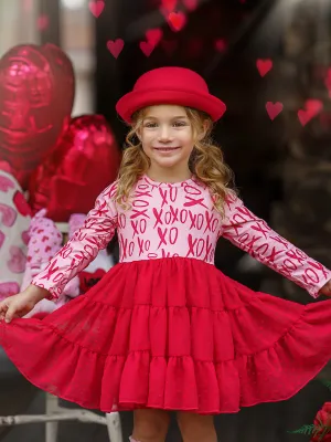 Sending You XOXOs Swiss Tulle Ruffle Dress