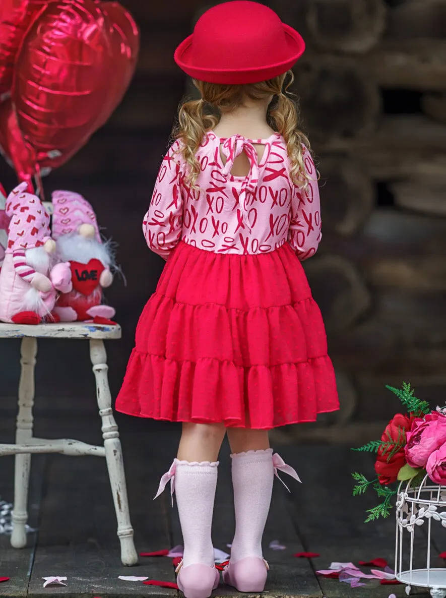 Sending You XOXOs Swiss Tulle Ruffle Dress