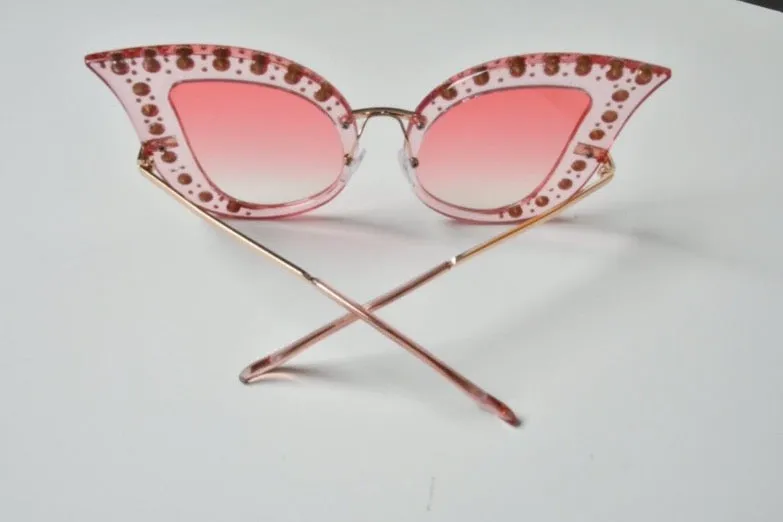 Shady Londyn Cat Eye Trendy Fashion Sunglasses - Pink