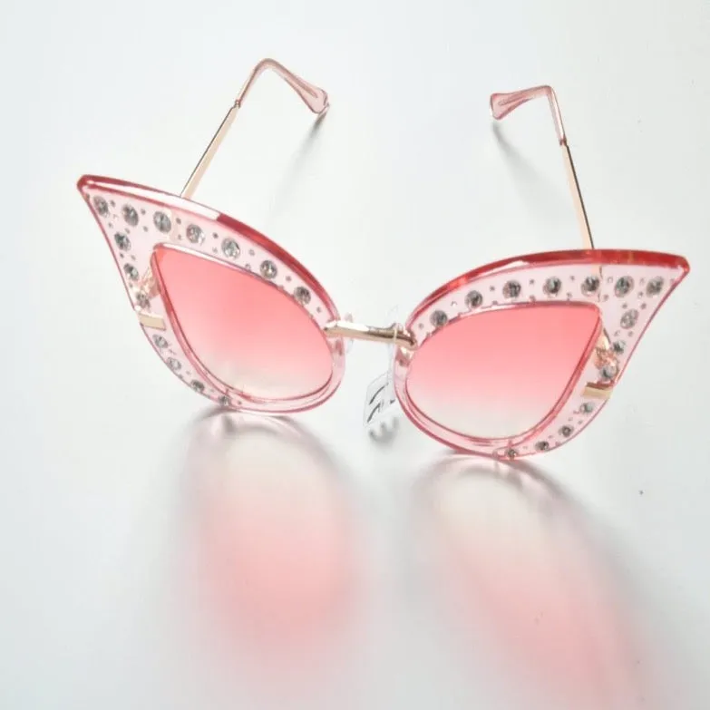 Shady Londyn Cat Eye Trendy Fashion Sunglasses - Pink