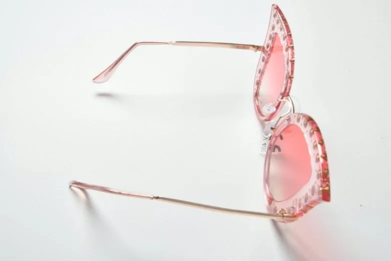 Shady Londyn Cat Eye Trendy Fashion Sunglasses - Pink