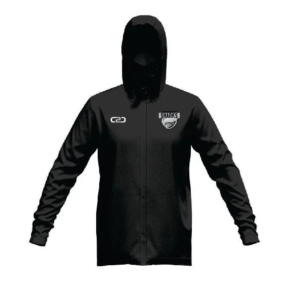 Sharks Basketball SlimFit HP Tech Zip Hoodie Black