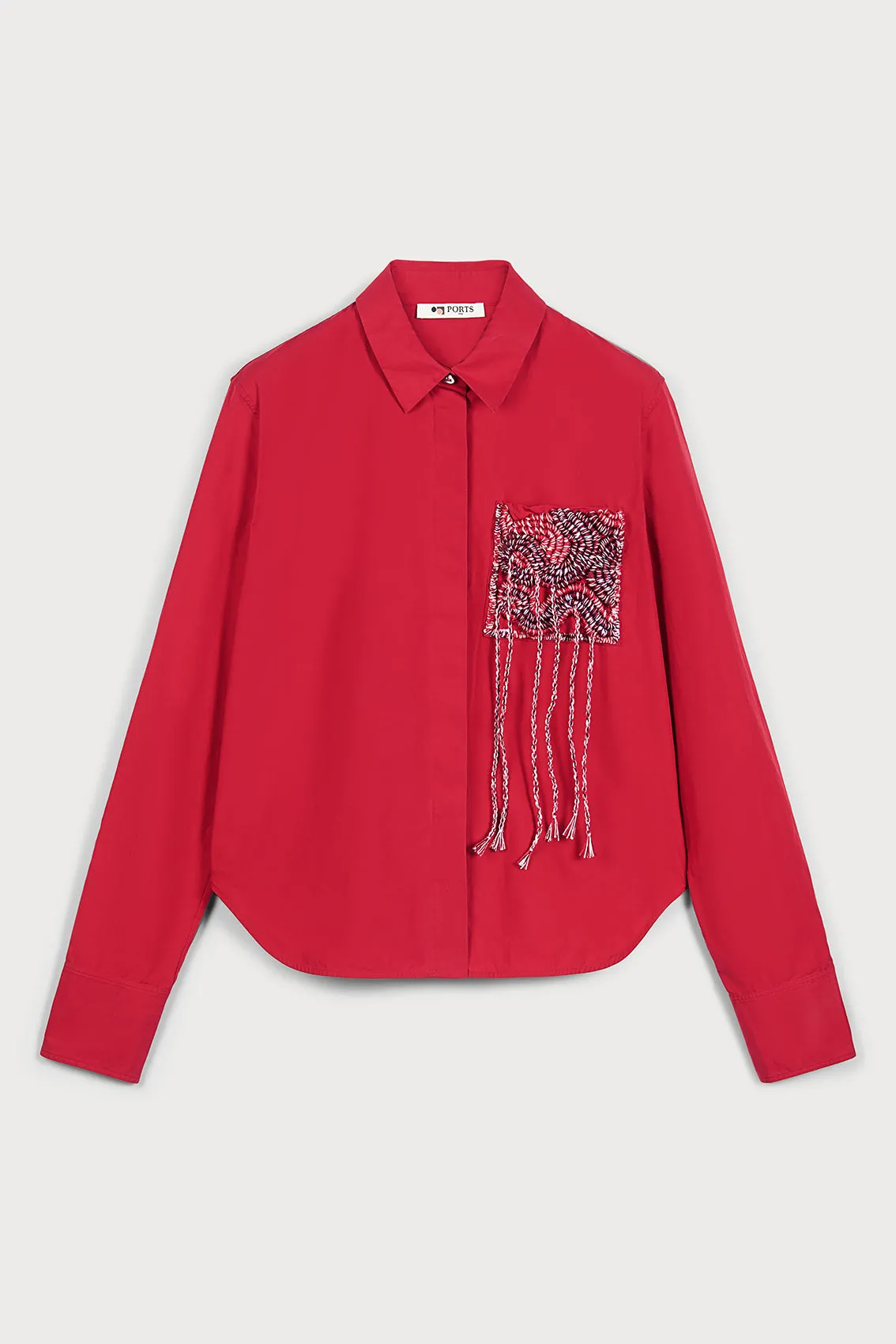 SHIRT ADORNED WITH CROCHET EMBELLISHMENTS
