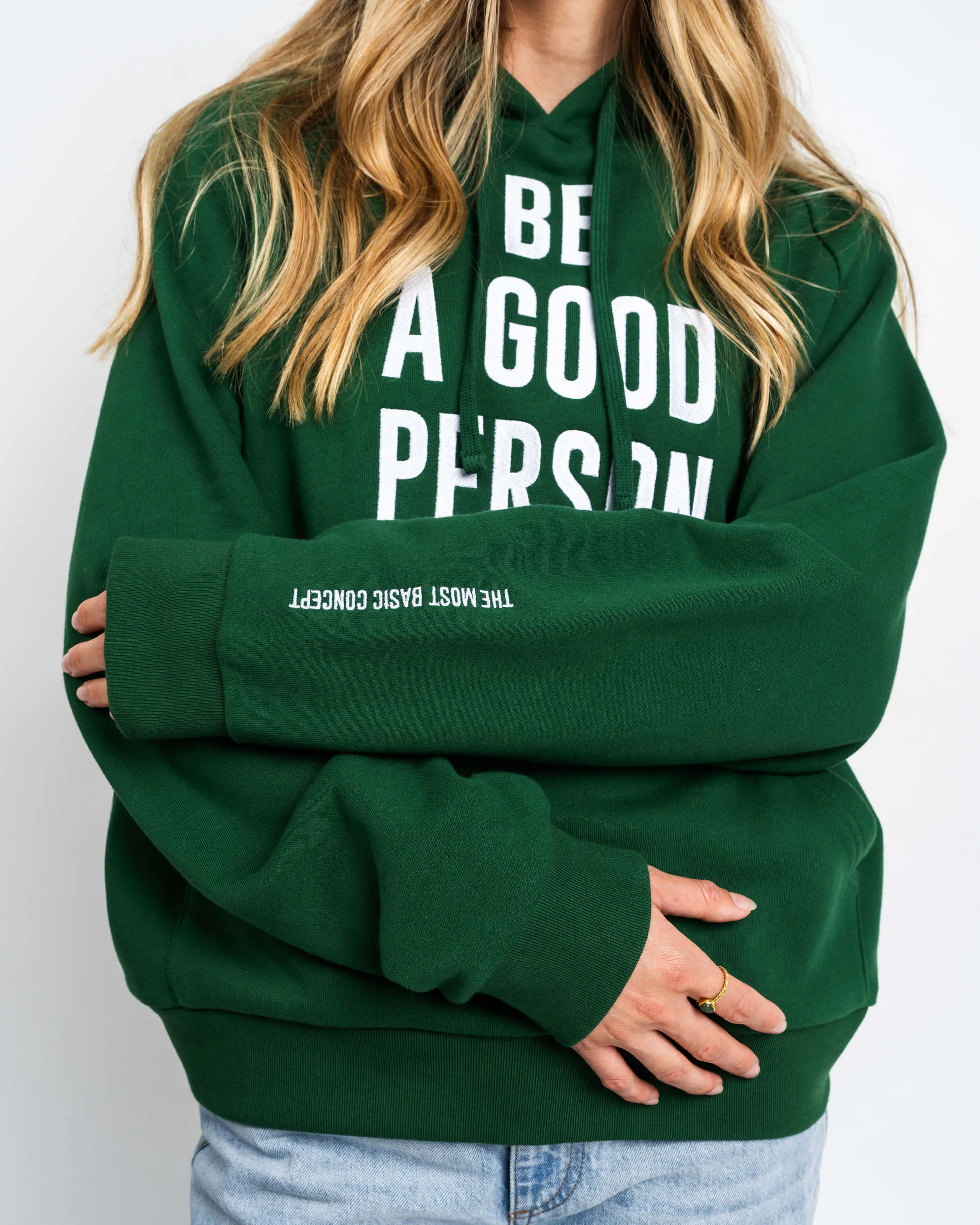 Signature Embroidered Hoodie - Forest Green