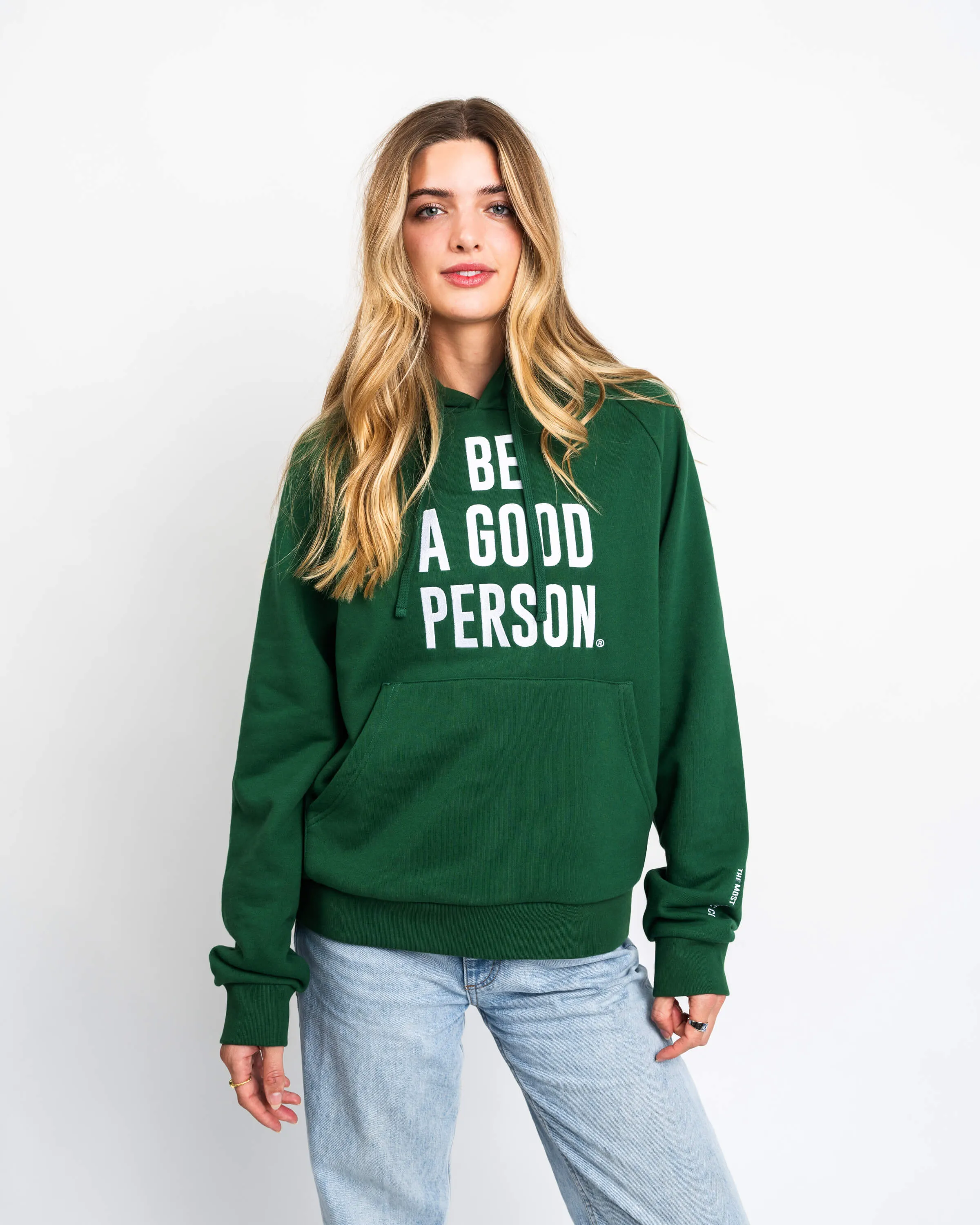 Signature Embroidered Hoodie - Forest Green