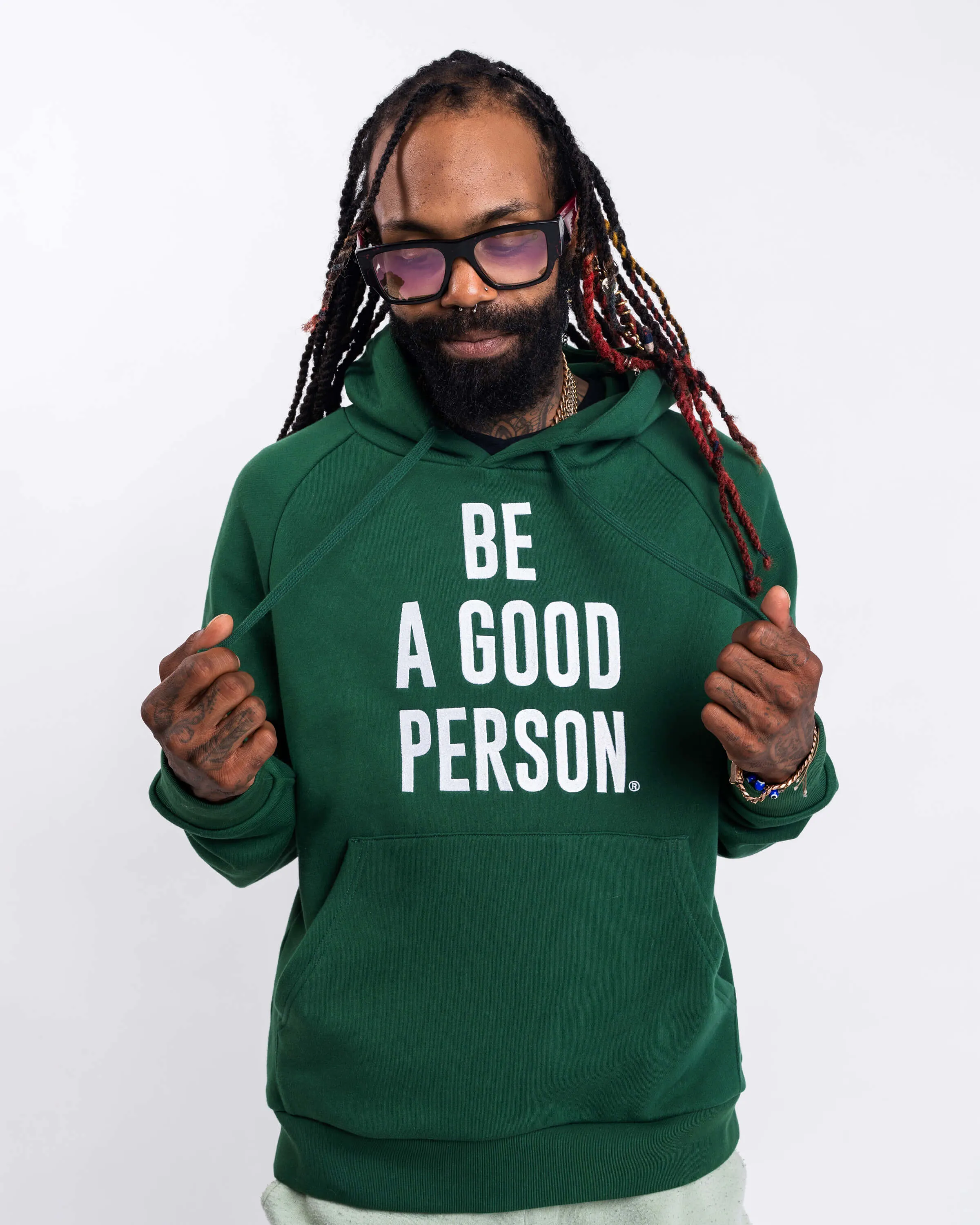 Signature Embroidered Hoodie - Forest Green