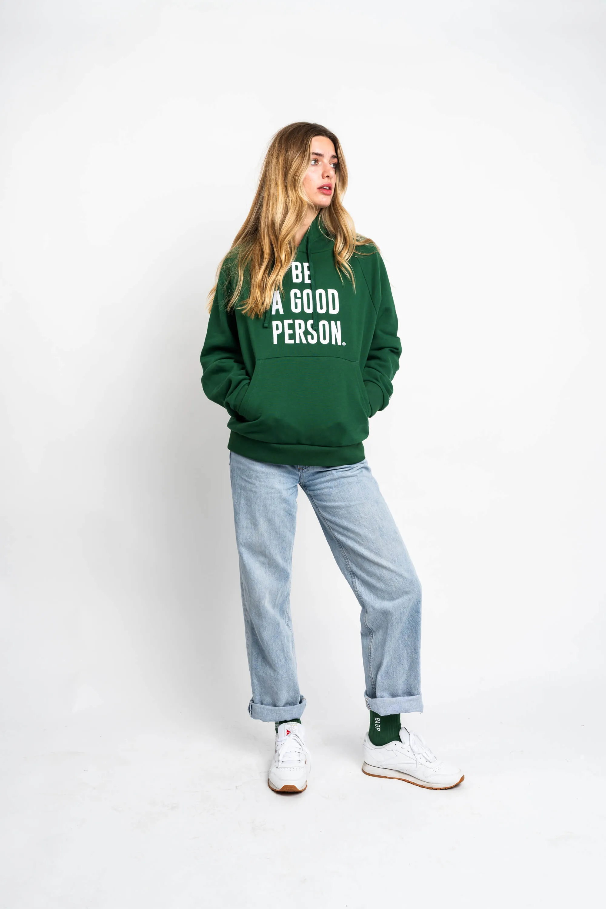 Signature Embroidered Hoodie - Forest Green