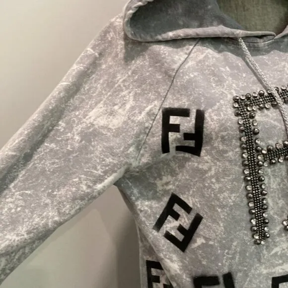 SIGNET Grey Sweatshirt Hoodie Dress Size Medium