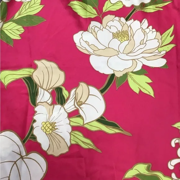Sigrid Olsen Womens Hawaiian Skirt Set Size S Tropical Floral Print Midi Pink