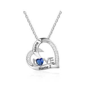 Silver Birthstone Necklace Pendants