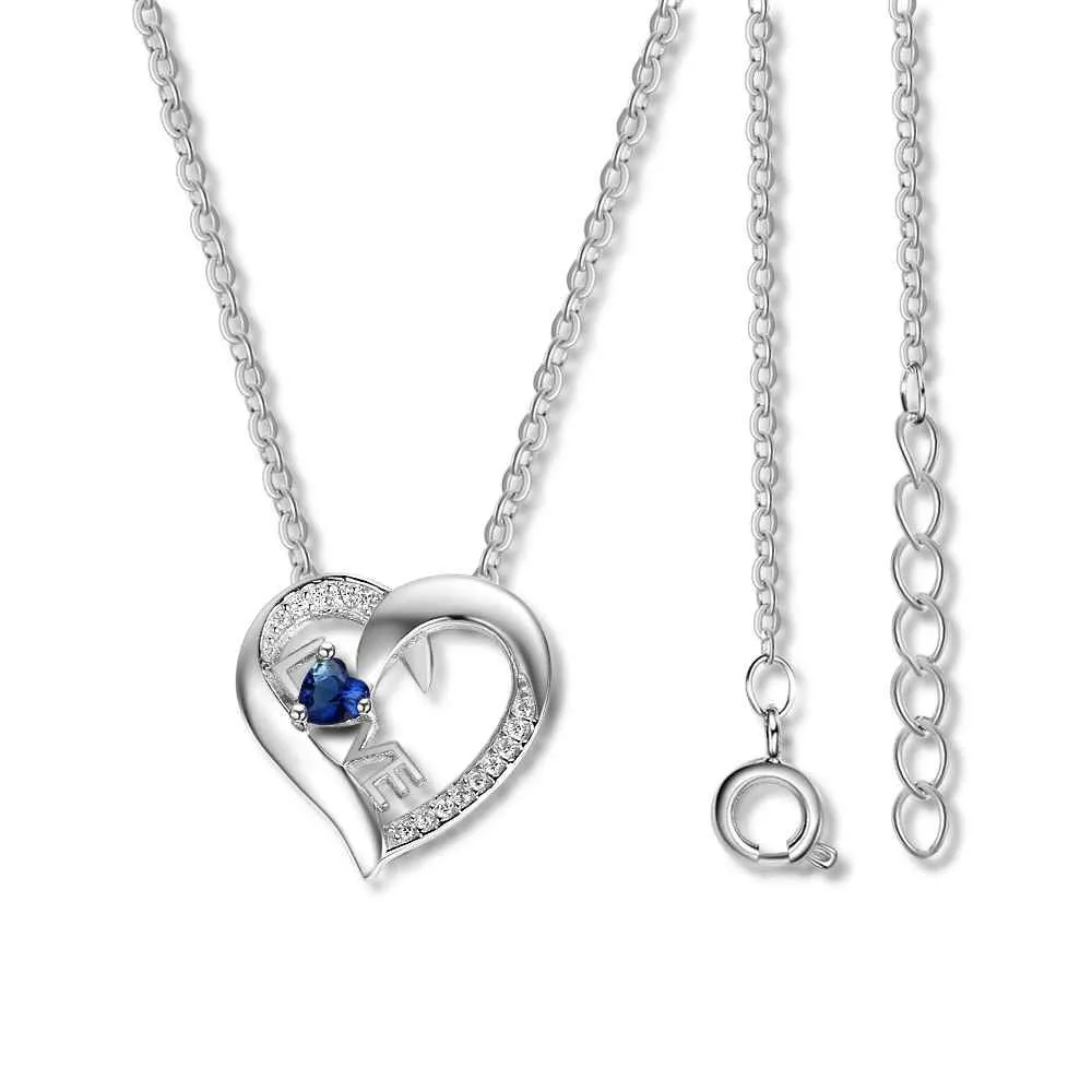Silver Birthstone Necklace Pendants