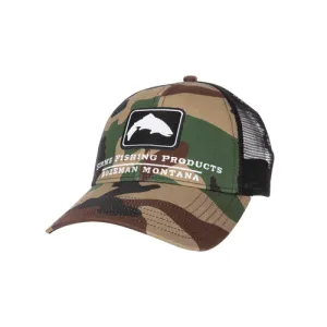 Simms Trout Icon Trucker, Woodland Camo
