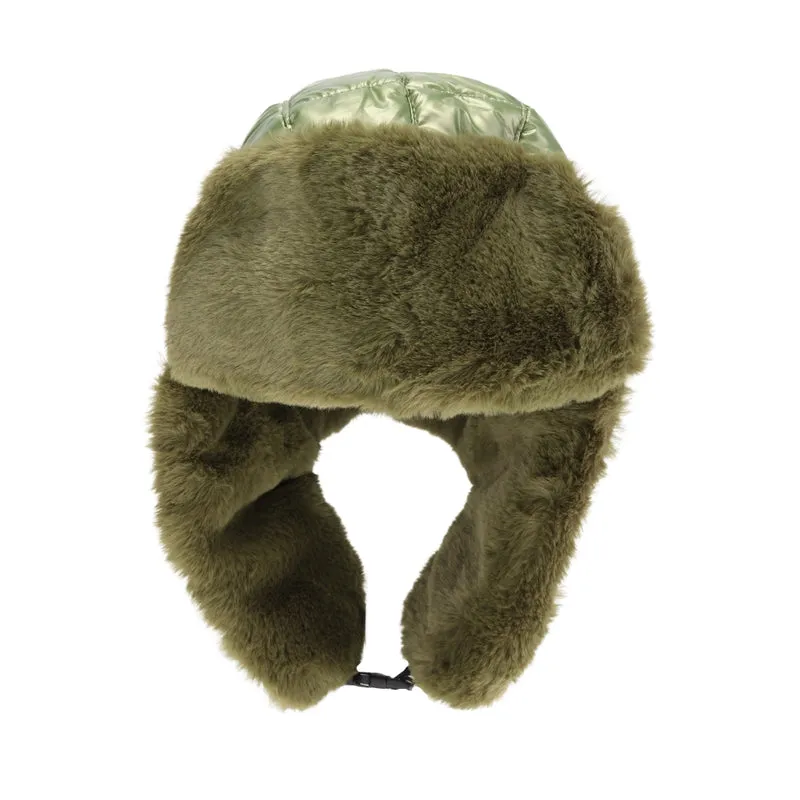 Solid Puffer Trapper C.C Beanie
