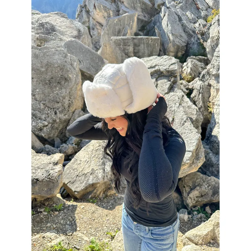 Solid Puffer Trapper C.C Beanie