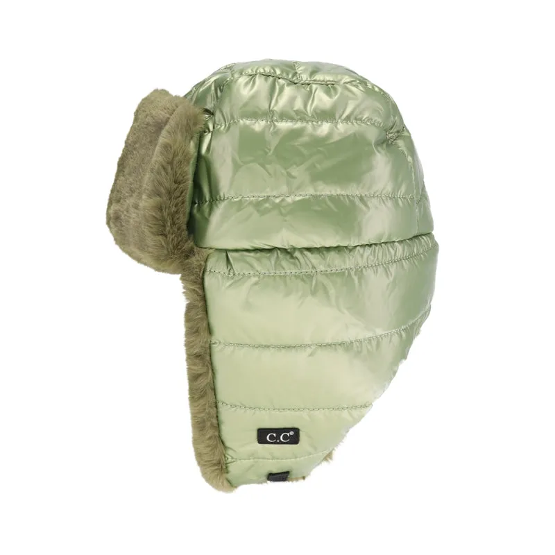 Solid Puffer Trapper C.C Beanie