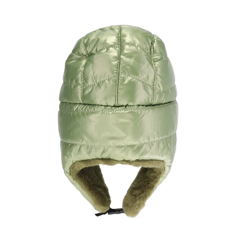 Solid Puffer Trapper C.C Beanie