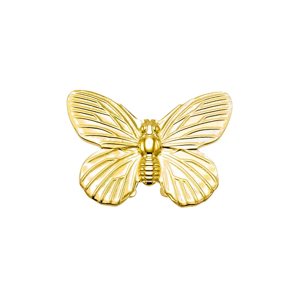 Solid Ridged Butterfly Statement Ring