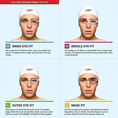 Speedo Speed Socket 2.0 Swim Goggles, One Size, Speedo Red