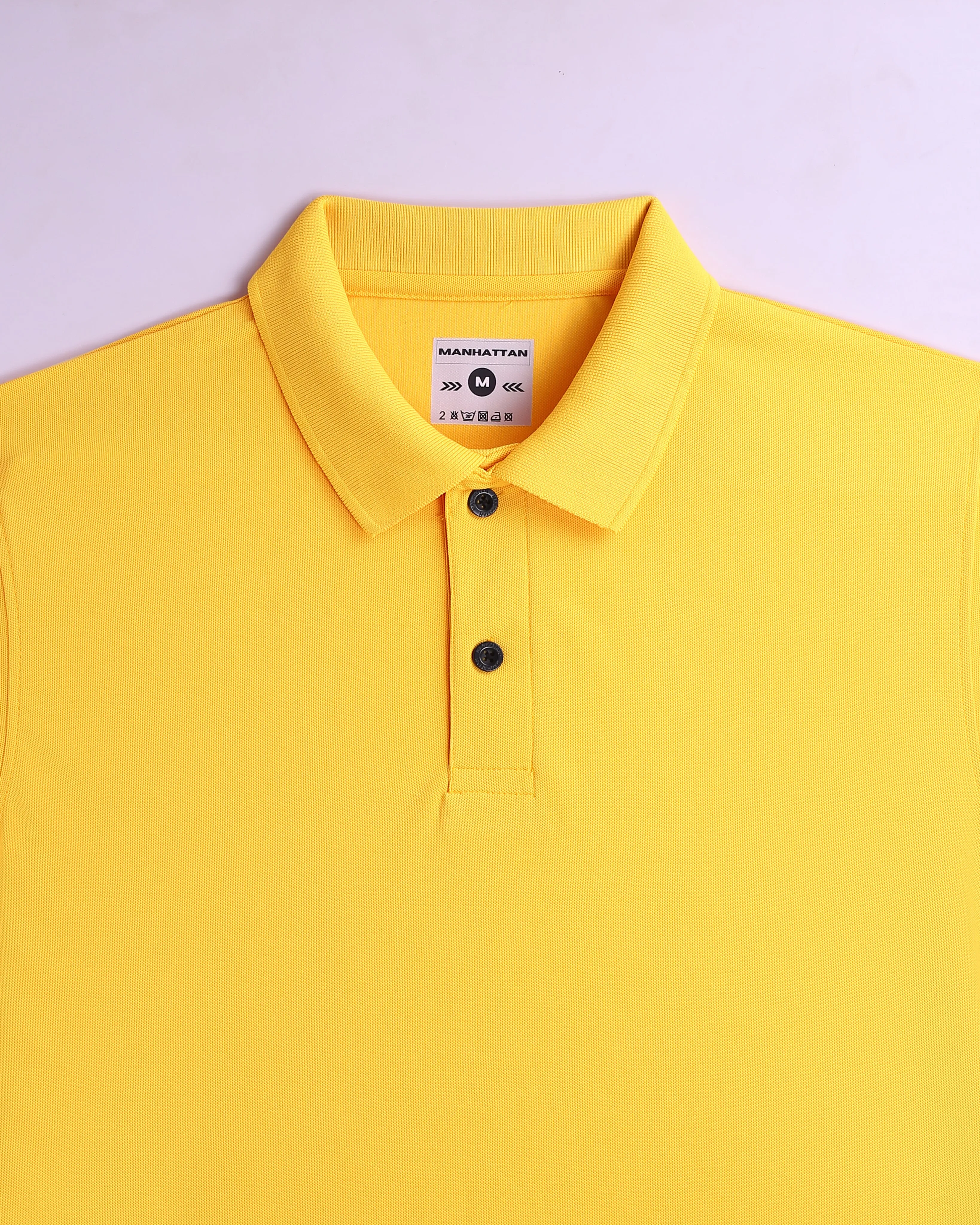 Sports Dry Fit Golden Yellow Polo T Shirts (Micro Polyester)