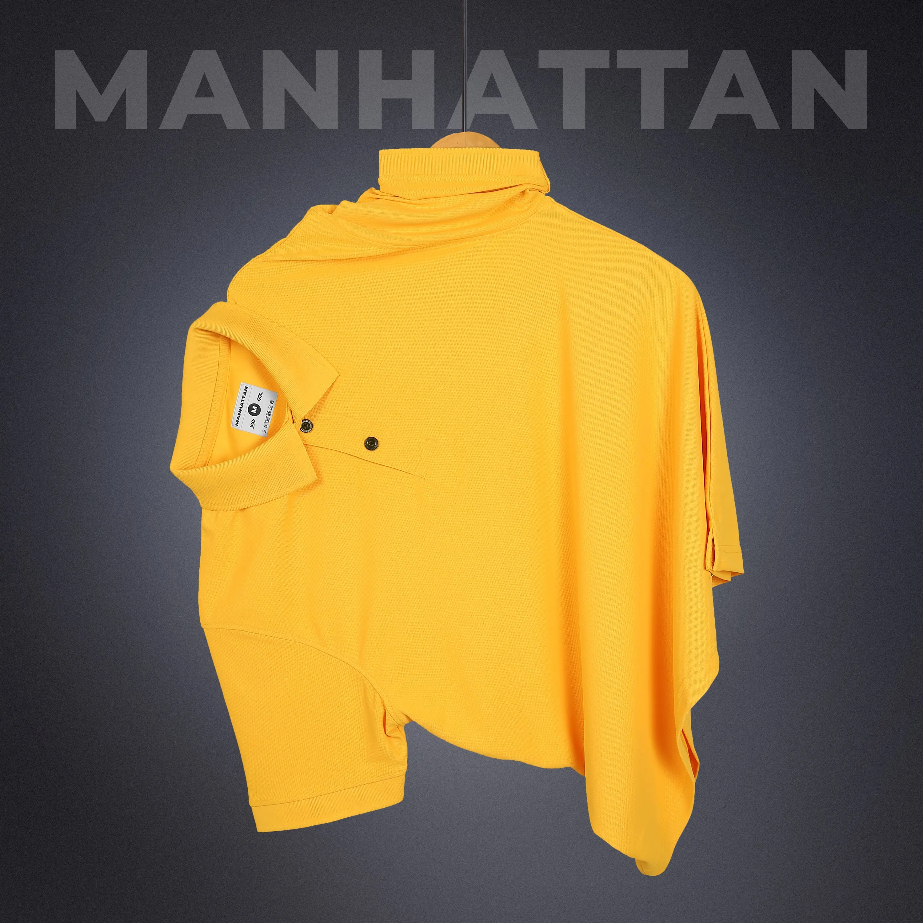 Sports Dry Fit Golden Yellow Polo T Shirts (Micro Polyester)