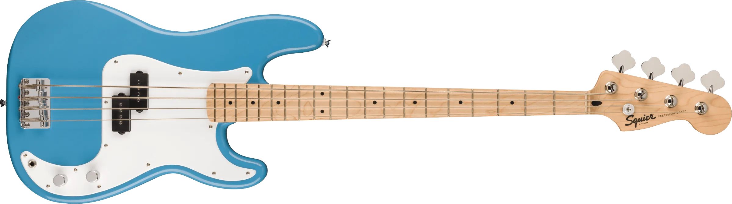Squier Sonic Precision Bass, Maple Fingerboard, White Pickguard, California Blue