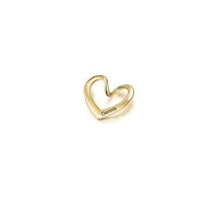 Stainless Steel Heart-Shape 1 Name Pendant