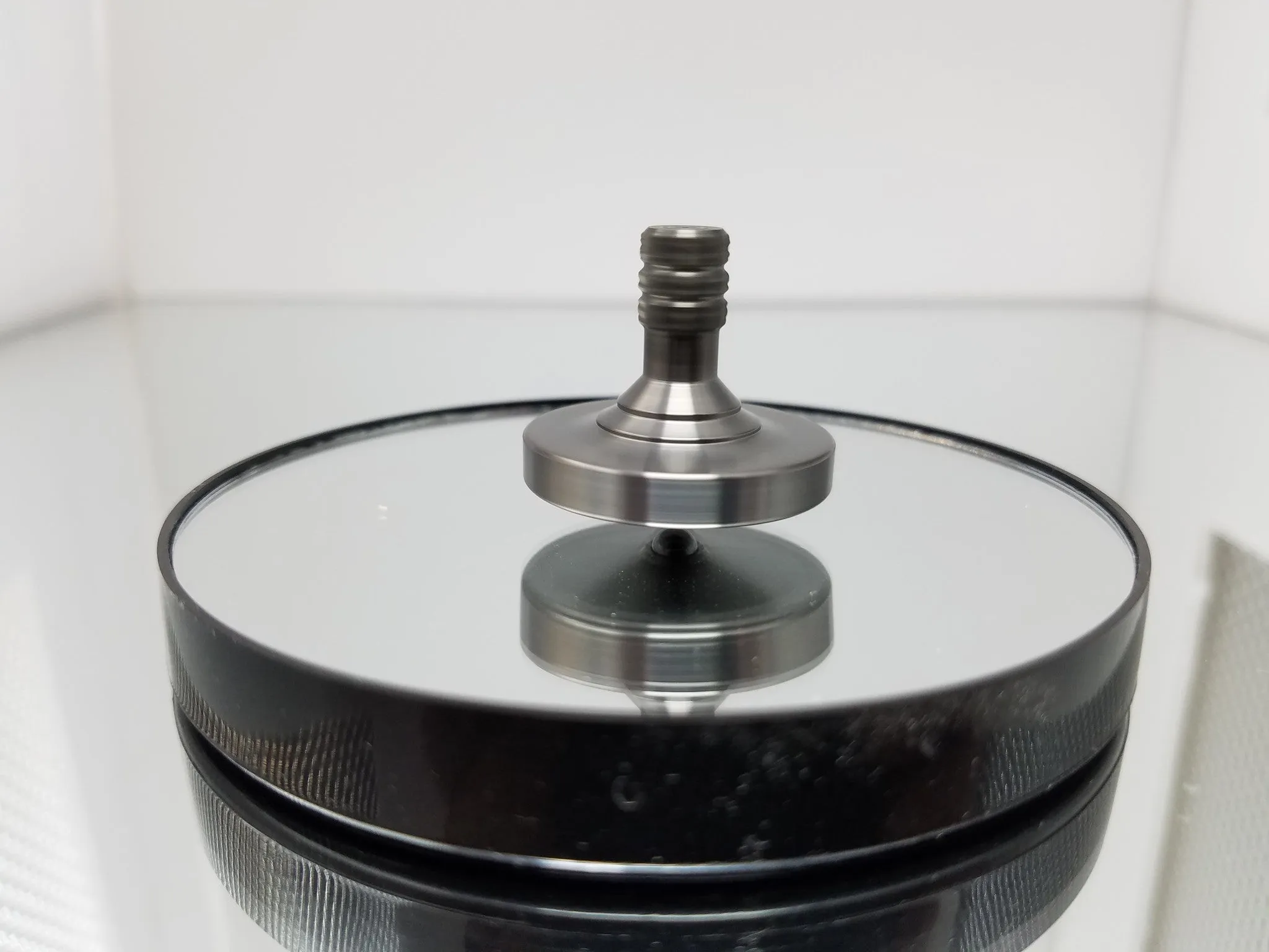 Stainless Steel Spinning Top with Gun Metal Finish