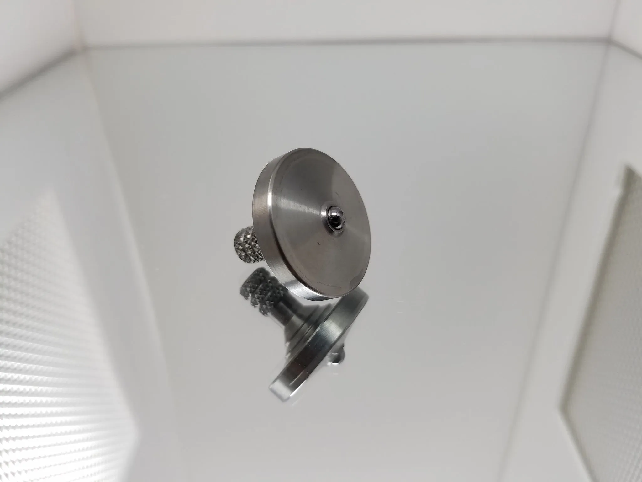Stainless Steel Spinning Top with Gun Metal Finish