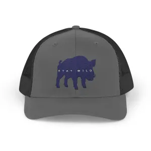 Stay Wild Hog Snapback Trucker Cap