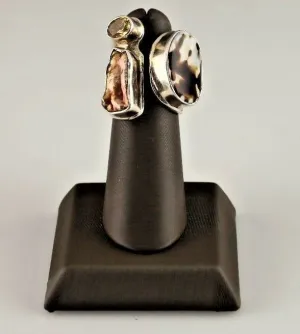 STERLING .925 SILVER MULTI-COLOR STONE FASHION STATEMENT RING