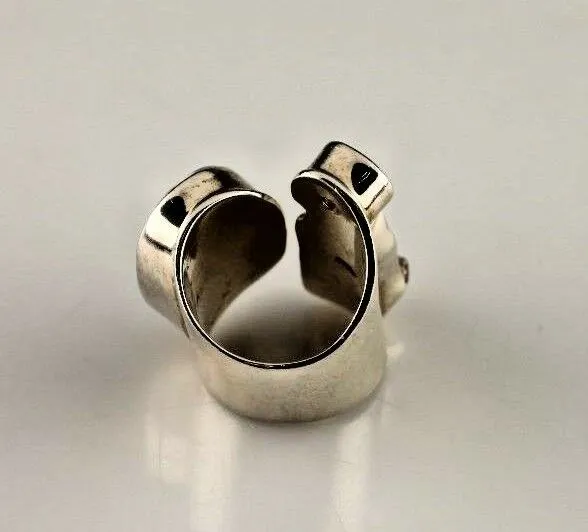 STERLING .925 SILVER MULTI-COLOR STONE FASHION STATEMENT RING