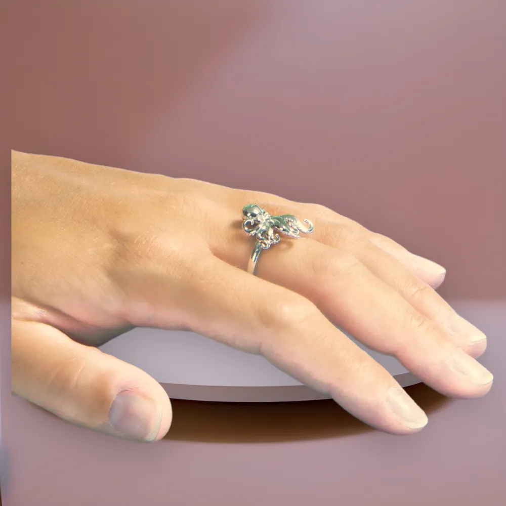 Sterling Silver Palau Octopus Ring by Alamea
