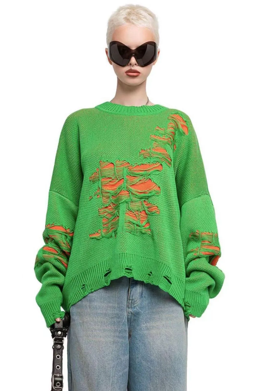 Street style tassel design sweatershirt
