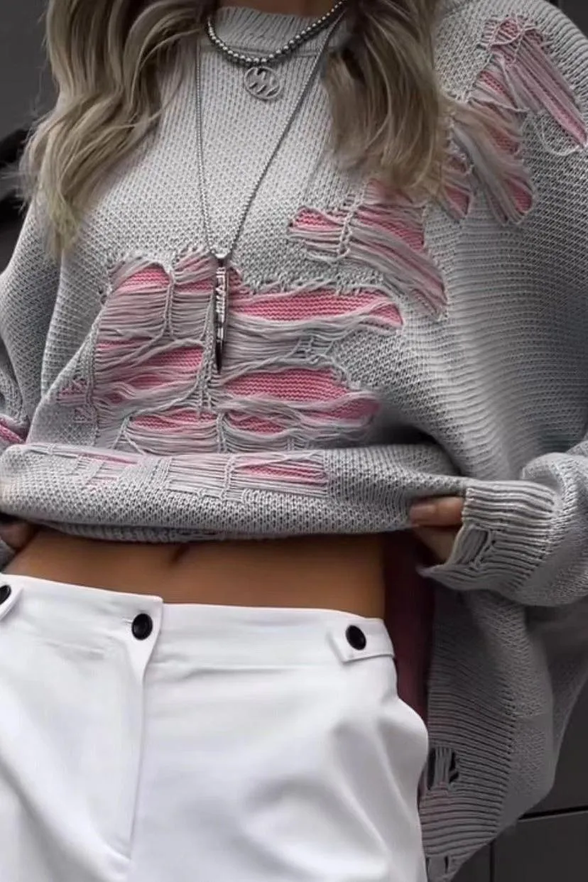 Street style tassel design sweatershirt