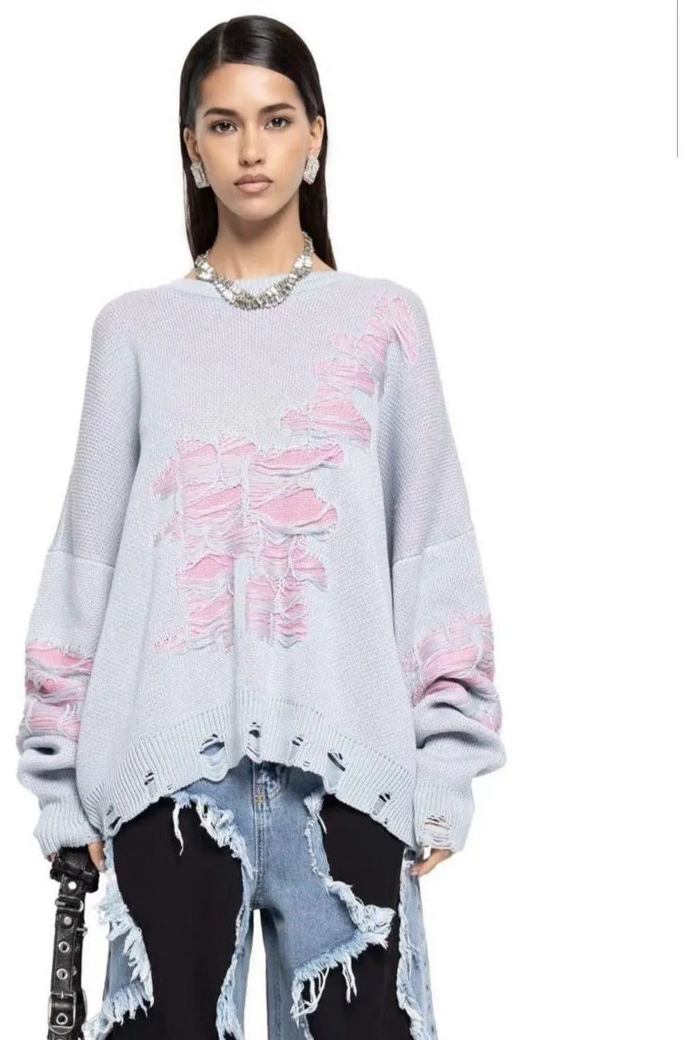 Street style tassel design sweatershirt