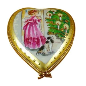 Studio Collection - Heart Little Girl Christmas Tree and Dog