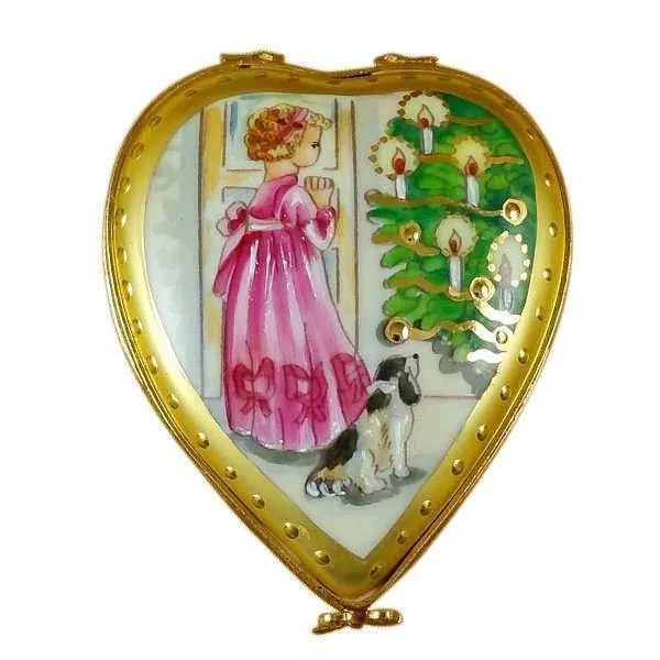 Studio Collection - Heart Little Girl Christmas Tree and Dog