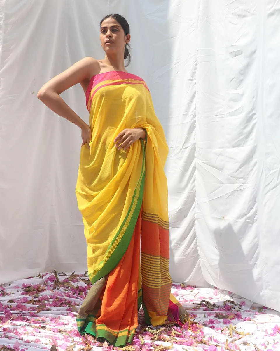Subarnalata  Handwoven Cotton Saree - LIDD