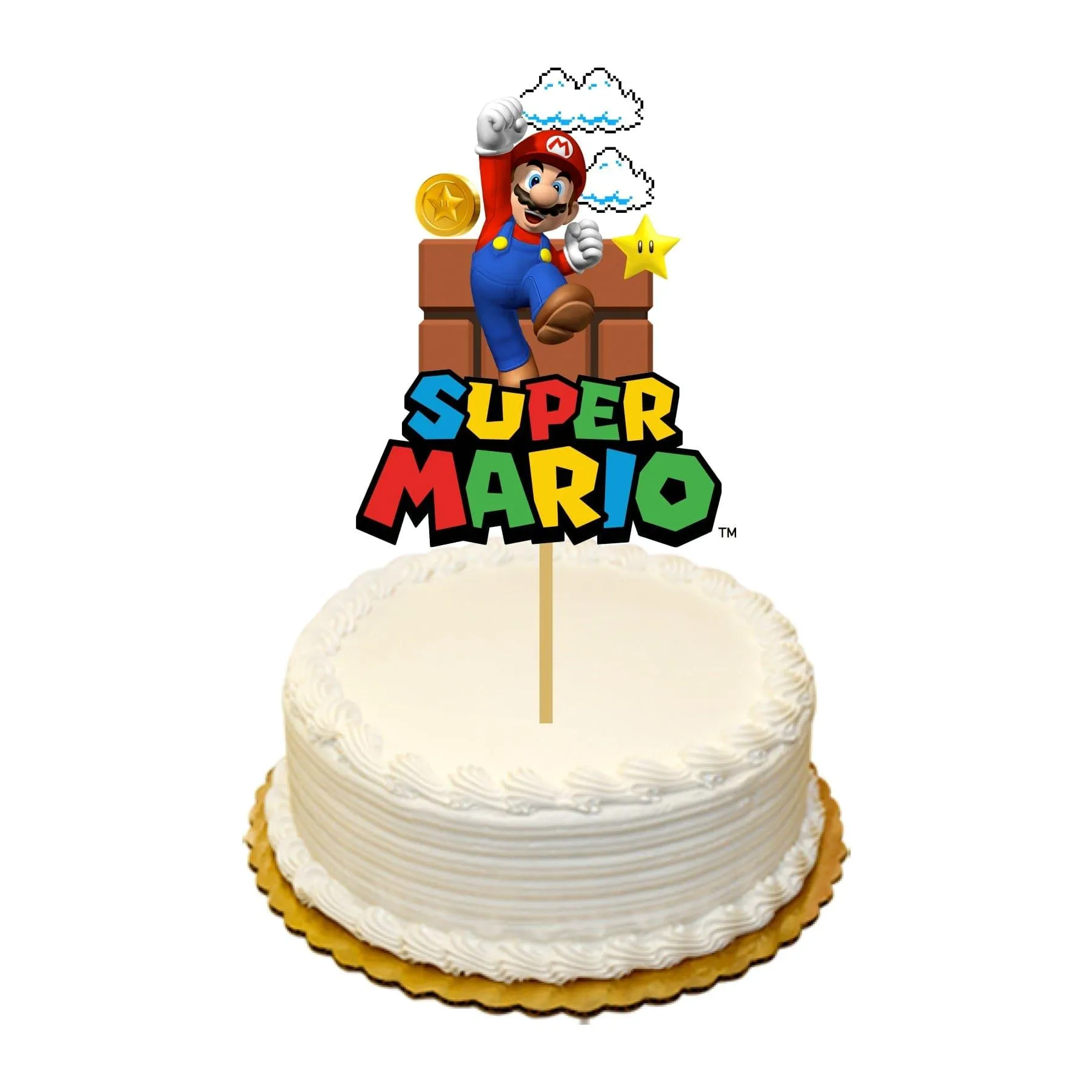 Super Mario Bros. Printed Cake Topper