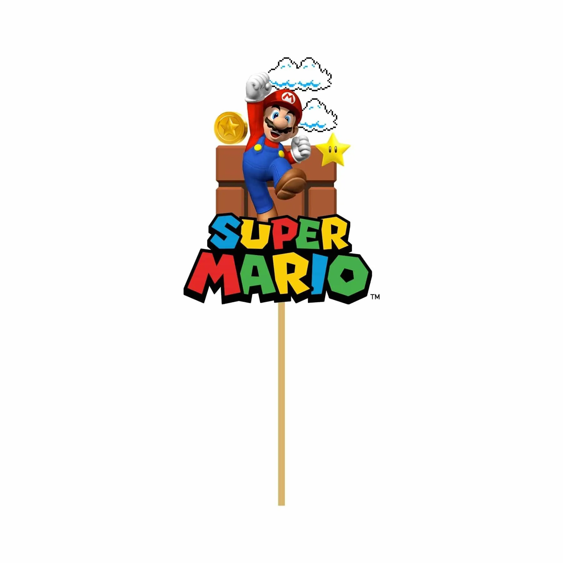 Super Mario Bros. Printed Cake Topper