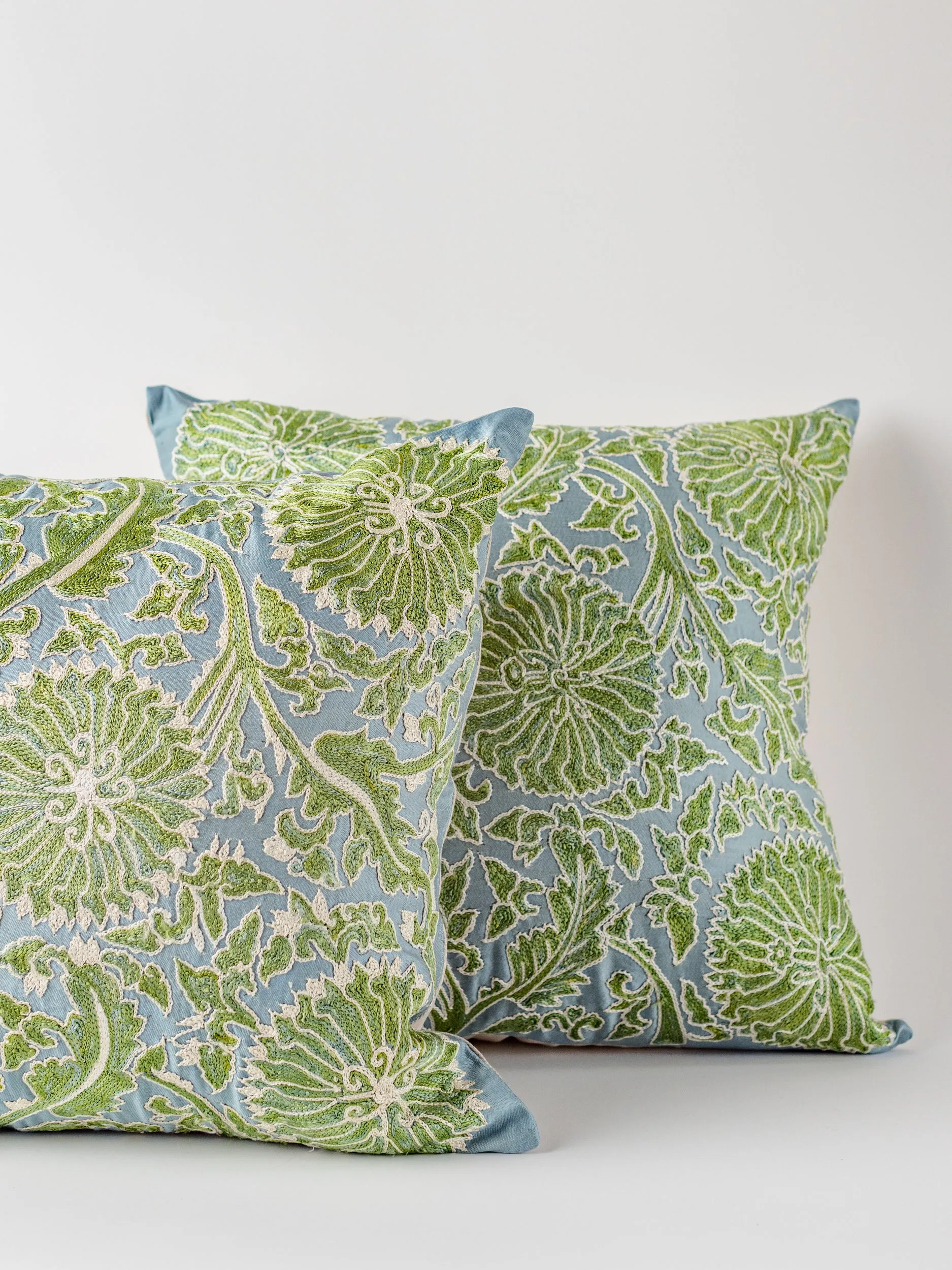Suzani Seaglass Square Pillow Cover