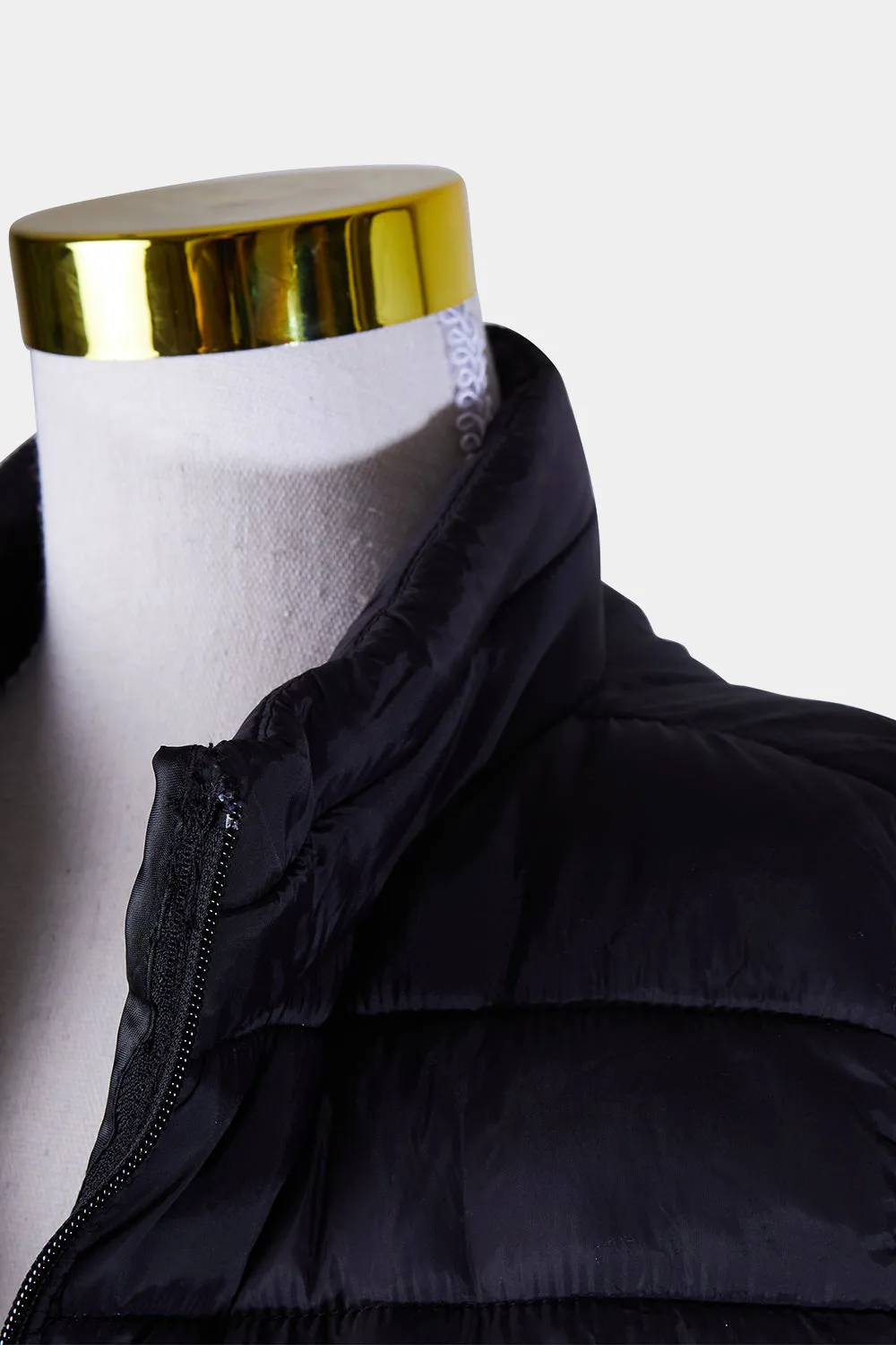 Suzanne Grey Black Light Puffer Vest